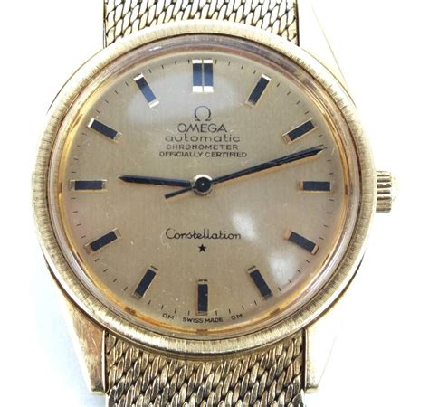 omega solid gold watch ebay|solid 18k gold watch men's.